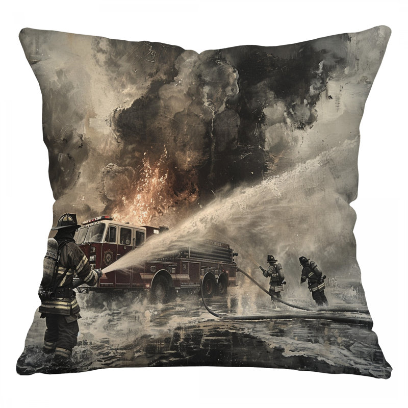 Coussin Firefighters, H 18 po x l 18 po