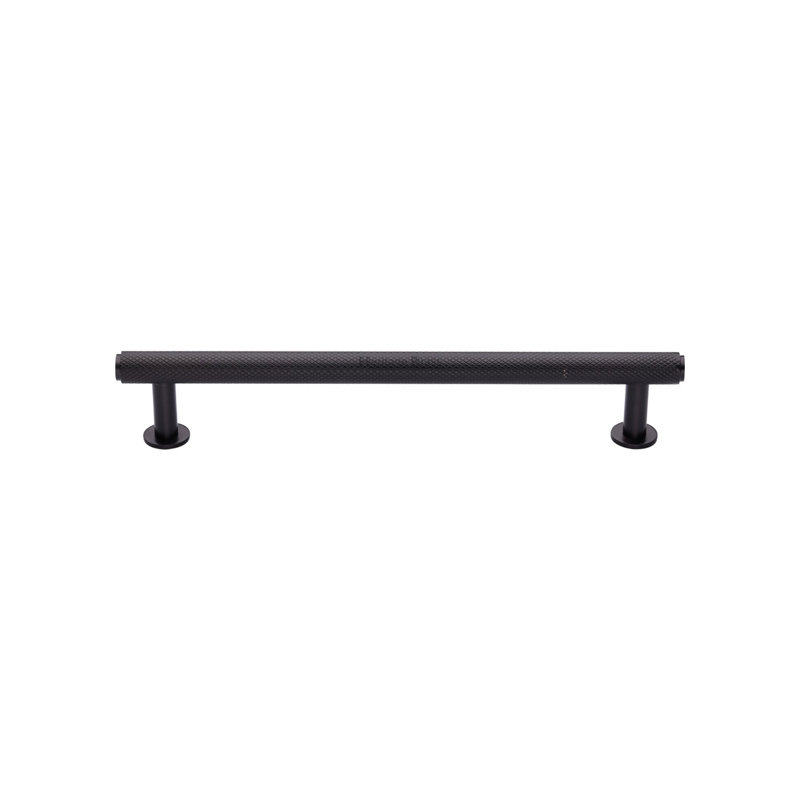 Heritage Brass Heritage Cabinet Pull Knurled Design with Rose, Matt Bronze, 12.8cm
