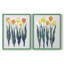 Tulipes en rang I - reproduction encadrée de qualité supérieure - prête à être accrochée - aucun clou requis - aucun clou requis-1378027649-1378027660