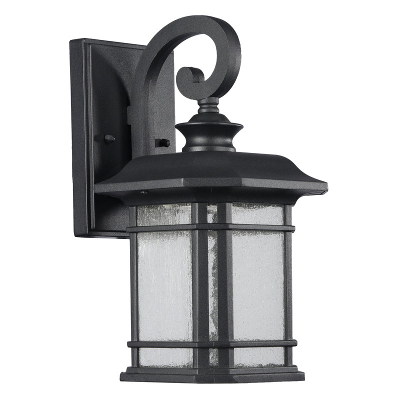 Lanterne murale d’extérieur 1 ampoule noire Coeymans, H 12,5 po x l 7 po x P 8 po