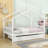 Wood House Bed With Pull-Out Twin Trundle-431005080-431005081