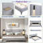Upholstered Bed With Integrated Lights, Convenient Shelves And Iron Legs-2122440982