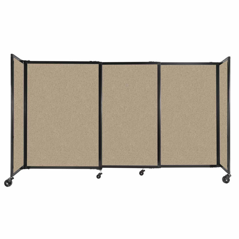Cloison portative coulissante en tissu StraightWall, H 48 po x l 86 po x P 1 po, Ardoise