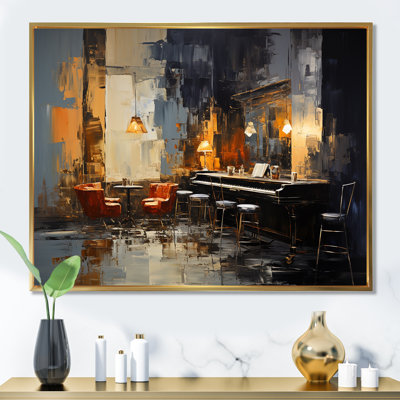 Rétro Sonate de Pinao dans Jazz Café IV - musique Jazz Art mural