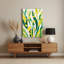 Abstrait aquarelle 56, art mural en métal brun