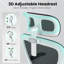 Chaise de bureau ergonomique avec appui-tête et soutien lombaire réglable, conception à haut dossier pour un confort maximal et une correction de la posture, blanc et noir