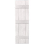 Three Batten Four Board Closed Vinyl Shutters Pair