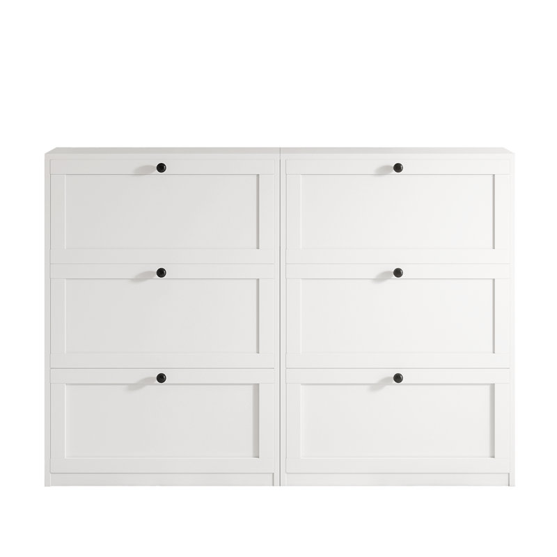 Armoire de rangement pour chaussures 36 paires, Blanc