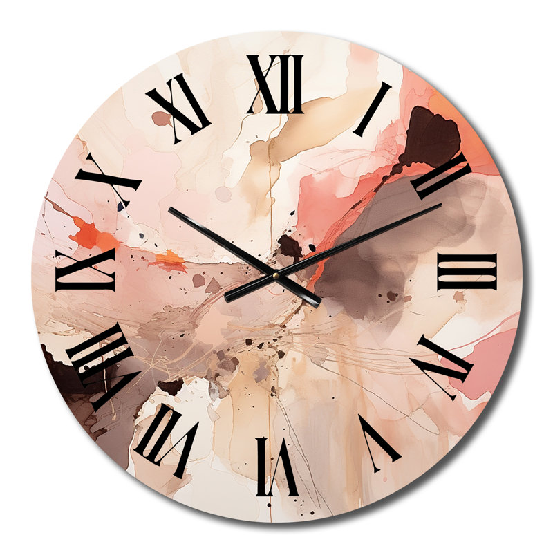 Horloge murale en métal Distant Clouds Abricot Crush Infusion III, Petit