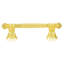 6” C TO C TOULOUSE PULL; LT. COLORADO TOPAZ CRYSTAL SATIN GOLD FINISH