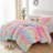 Fluffy Comforter Set 3 Pieces- All Seasons Luxury Fuzzy Comforter With Two Pillowcases-116925514-116925520