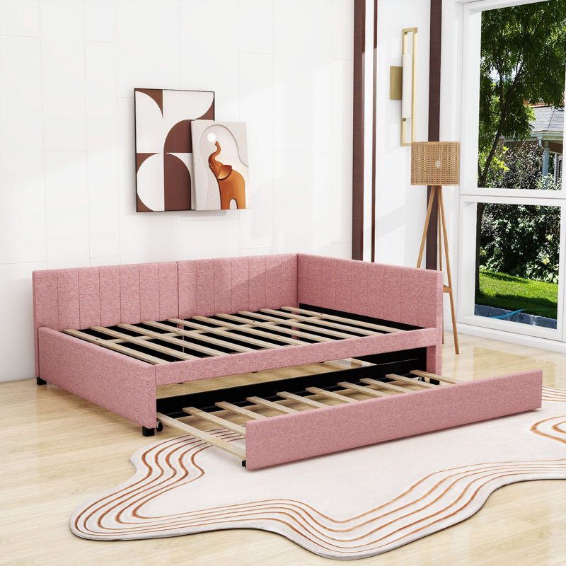 Verlinda Upholstered Daybed, Pink