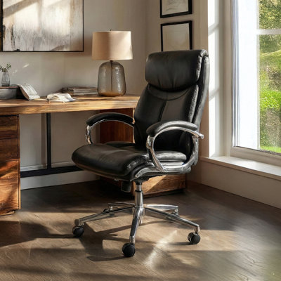 Chrome Office Chair – Smooth Recline & Rocking, Effortless Assembly