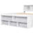 White Size Bed With Bookcase Headboard, Under - End Storage Full Headboard Storage, Underbed-587344586