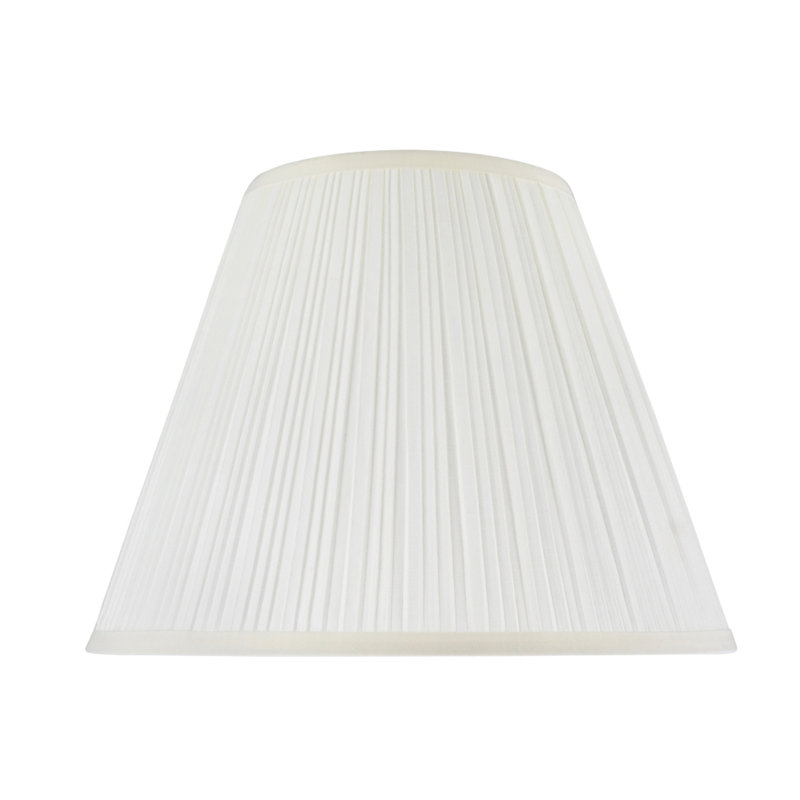 Off-White Pleated Cotton Empire Lamp Shade, 14"