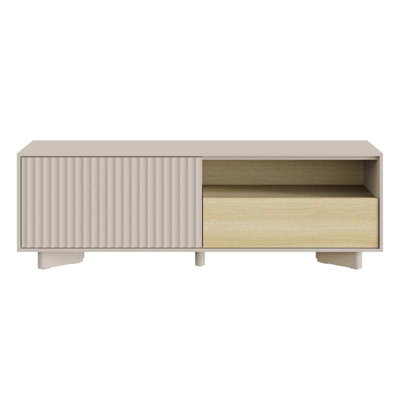 Unfinished TV Stand, 140, Fluted Front