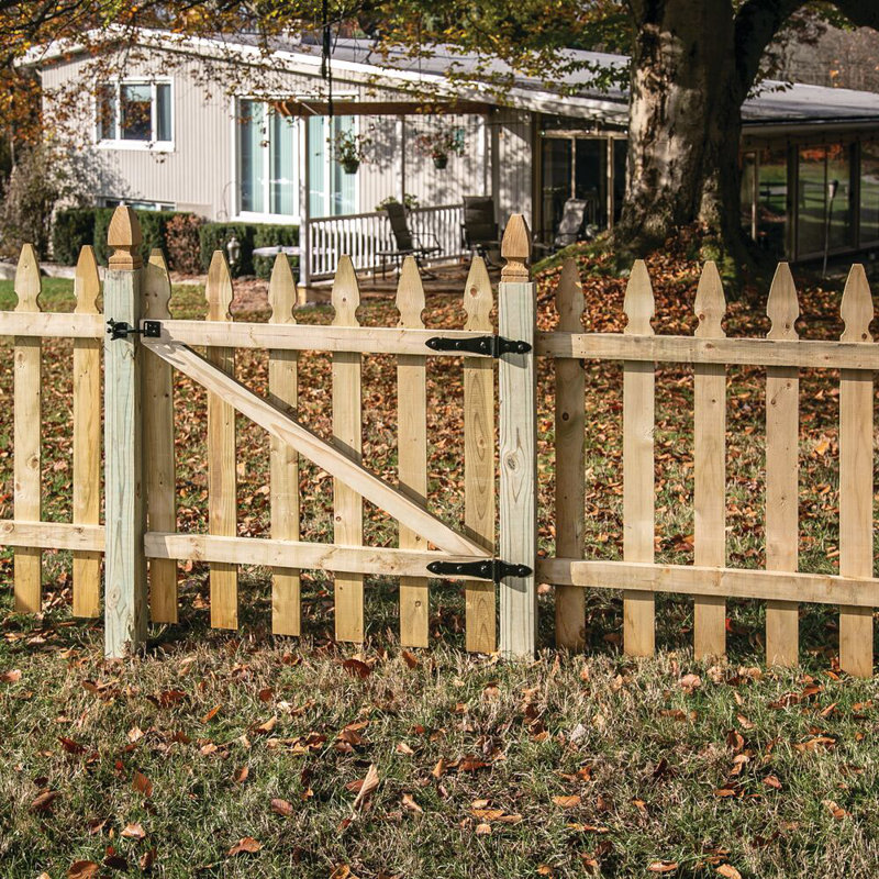 Black Powder Coated Steel Half Strap Hinge for Wood Gates