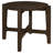Round Solid Wood End Table, Dark Brown