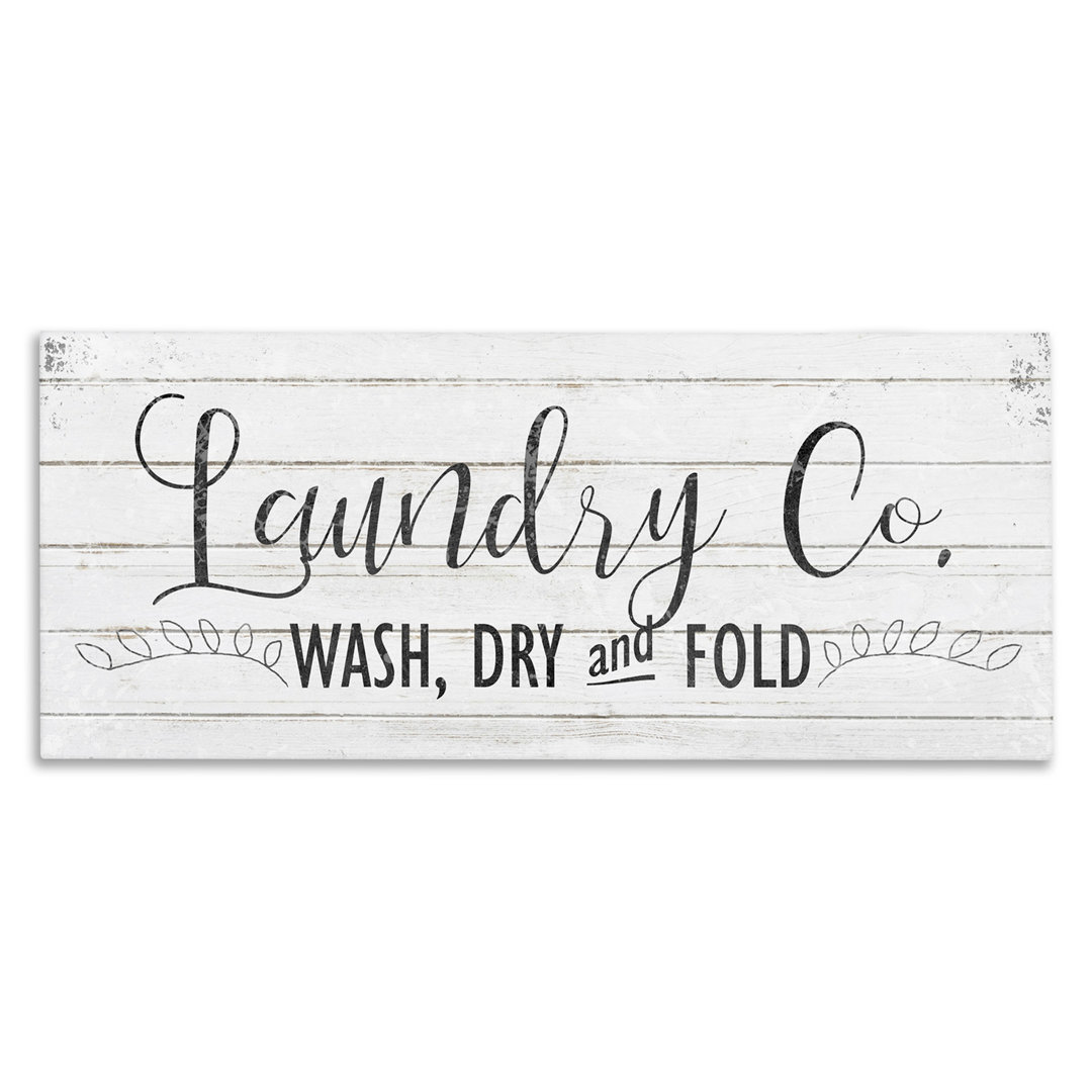 Laundry Co. Wash Dry and Fold by Kimberly Allen - Textual Art Print Gracie Oaks 