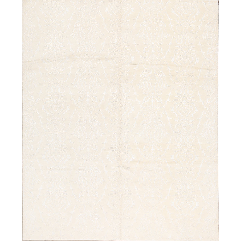 Tapis blanc de haute qualité noué à la main