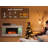 3 Sided Wall Mounted Electric Fireplace, 32" Wall Hanging Fireplace with LED Side Lights, Remote Control, Multicolor Flame, Timer, Log & Crystal, 700W/1500W Floating Fireplace Heater, White-608281658-608281604