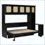 Lit escamotable avec bureau et armoires en rotin, lit mural peu encombrant pour bureau à domicile-131125069