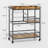 Modern Home Bar Cart with Wine Glass Rack & Rolling Wheels, Mobile Serving Cart with Storage for Wine Bottles, Modern Gold & Wood Bar Cart for Kitchen & Dining Room-1321813719