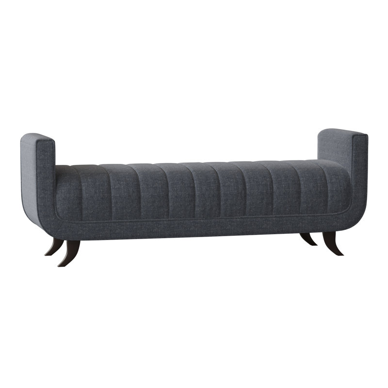 Salon Upholstered Bench, American Walnut, Margaret Tangelo