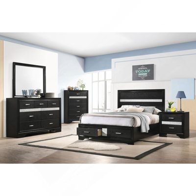 Black 5-piece Full Bedroom Set