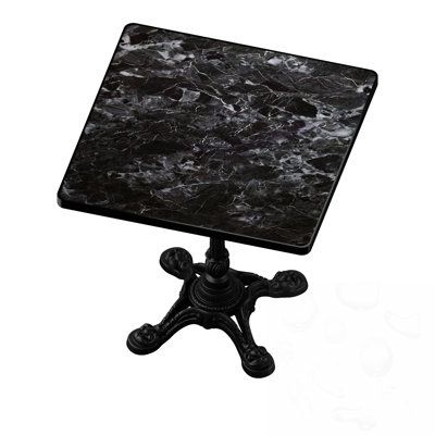 Patio Marble-Look Square Table
