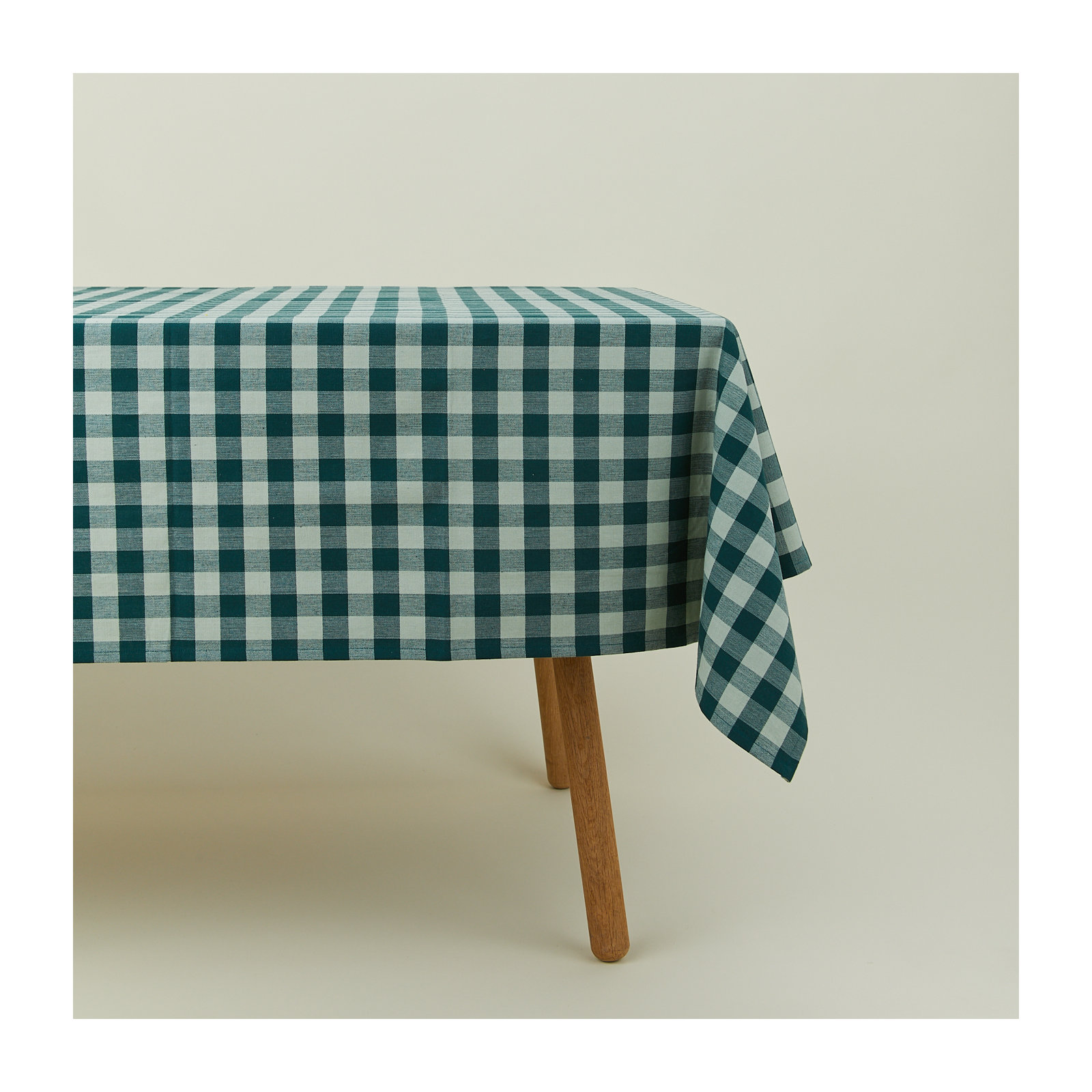 Essential Gingham Tablecloth, Sky/Peacock