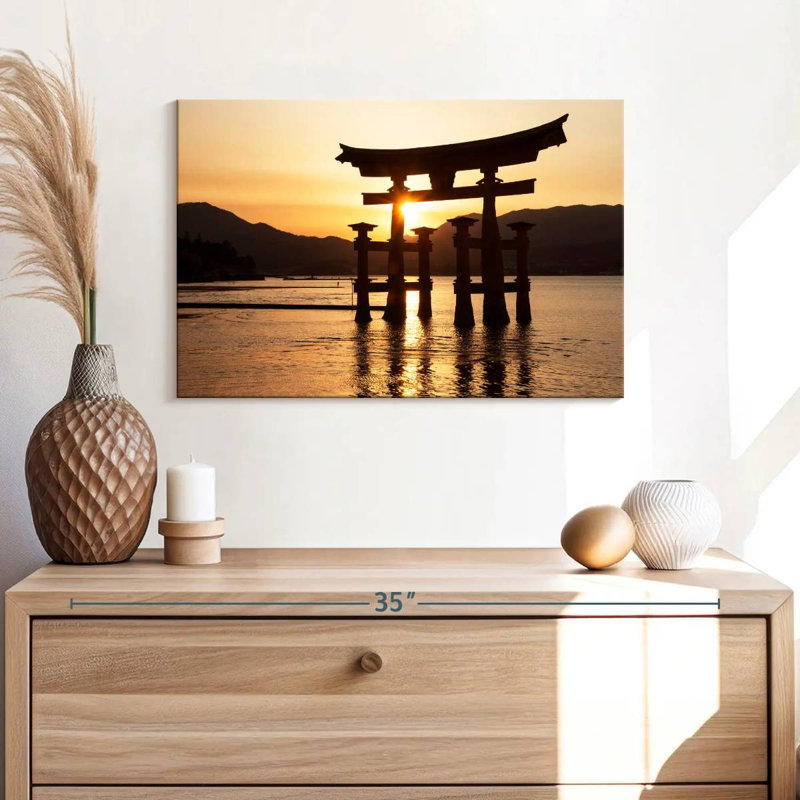 Ravi Miyajima Torii Sunset, 16" H x 24" W