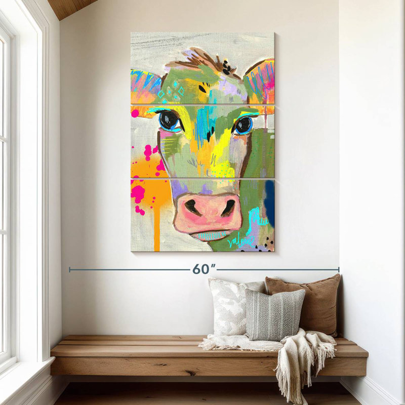 Brampt Cow Neon, 50" H x 32" W