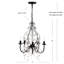 Lustre traditionnel / classique à 5 lumières de style bougie Minix
