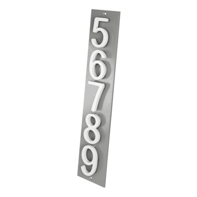 Amgo Floating Modern Personalized House Numbers Vertical Address Plaque