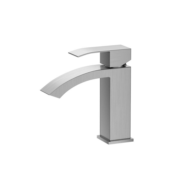 Single Hole Bathroom Faucet with Drain Assembly, Brushed Nickel
