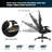 Ebern Designs Adjustable Reclining Ergonomic Swiveling PC & Racing Game Chair-2079339382
