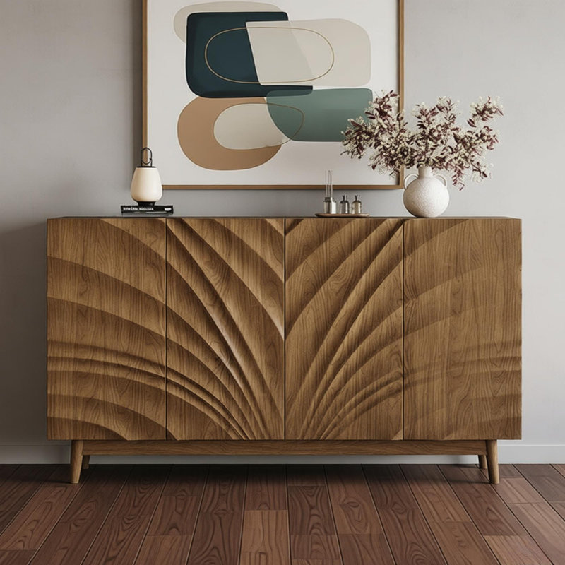 Buffet de rangement rétro de style français, H 35,43 po x l 59,05 po x P 15,74 po