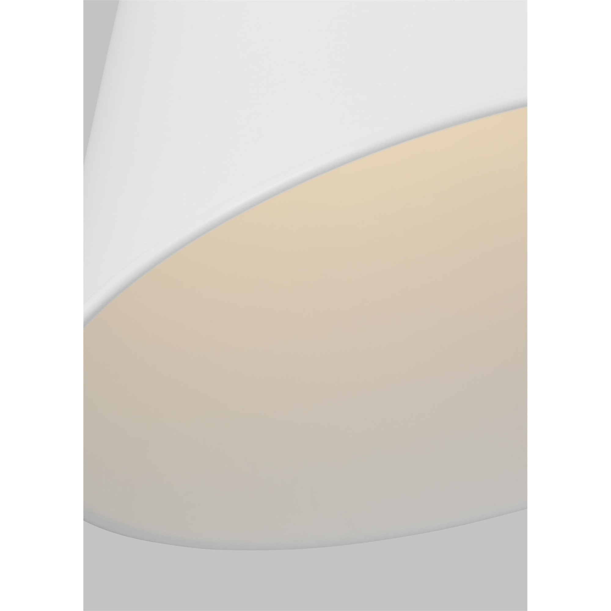 Arnell Single Light Metal Dimmable Pendant, Matte White, Polished Nickel, 19" H x 15.625" W x 15.625" D