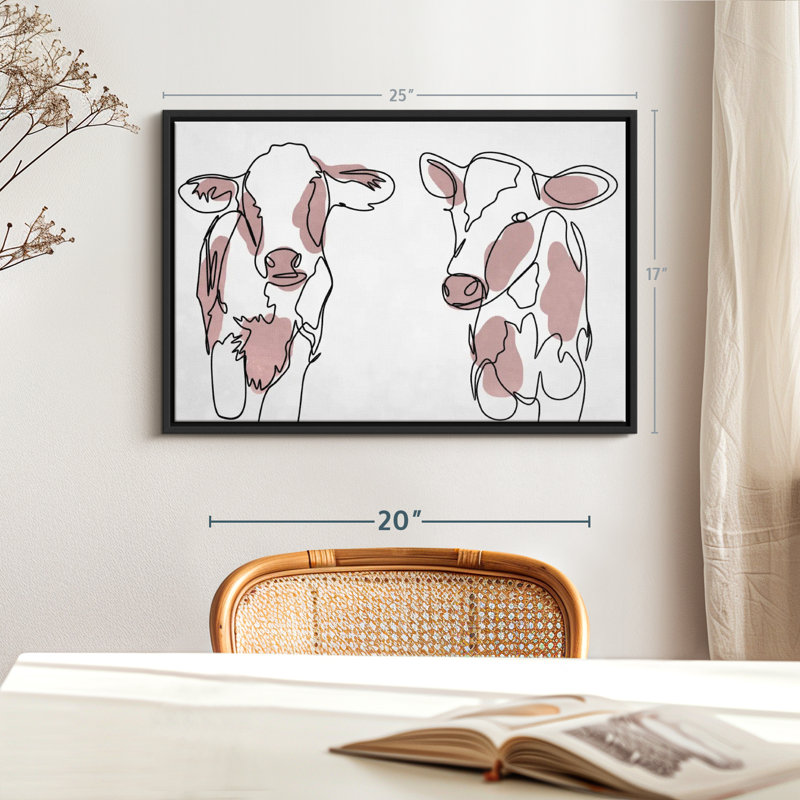 Cute Cows Canvas Print, 17" H x 25" W