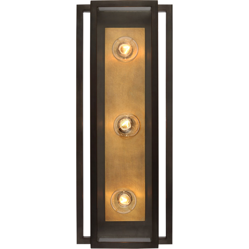 Ian K. Fowler Halle 18" Vanity Light, Black/Gold