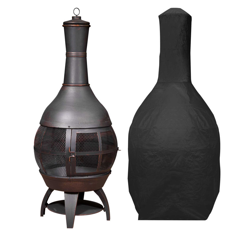 Ulani Round Steel Wood Burning Smokeless Chimnea
