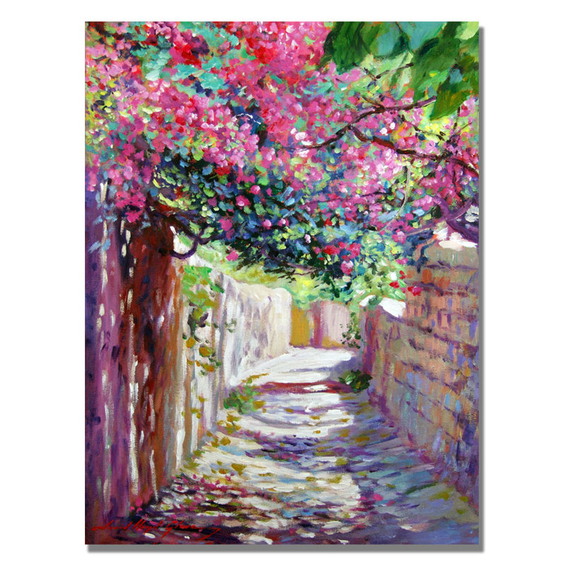 « shading lane grèce » par david lloyd’s glover, reproduction d’art sur toile tendue encadrée, H 47 po x l 35 po x P 2 po