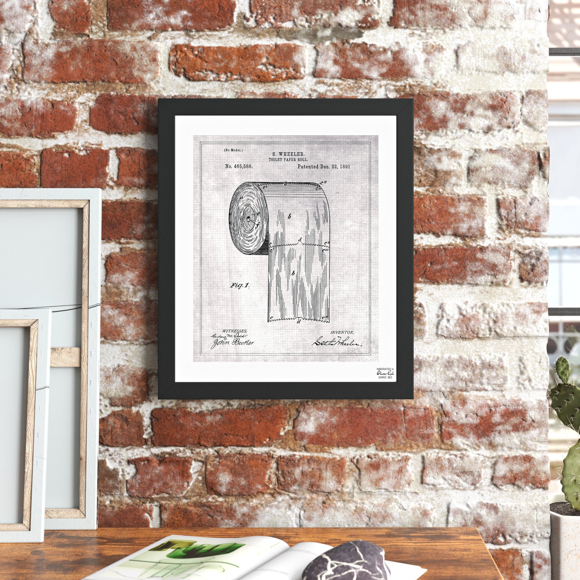 Steelside™ Toilet-paper roll 1891 Art by Oliver Gal - Picture Frame ...