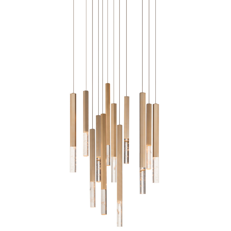 Filmon 12 - Light Gold LED Cluster Pendant, Gold