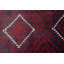 Tapis oriental semi-antique rouge et prune 3 pi 4 po x 6 pi noué à la main Tribal