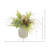 Hydrangea and Palm Leaf in a Ceramic Vase