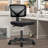 Desk and Chair Set: 49 Inch L-Shaped Computer Desk and Height Adjustable Mesh Chair-1316091847
