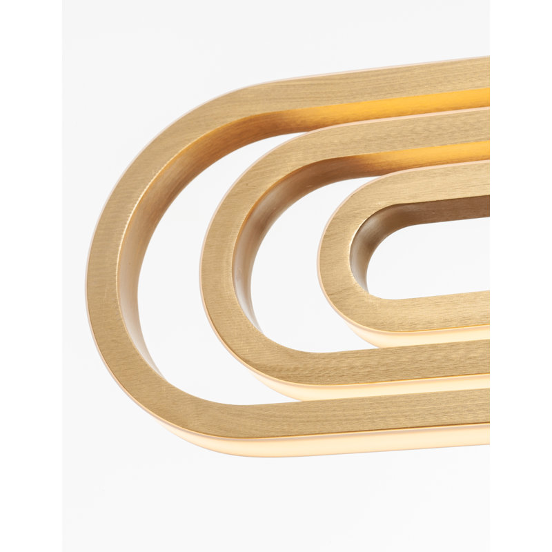 3 - Light LED Geometric Pendant, Gold