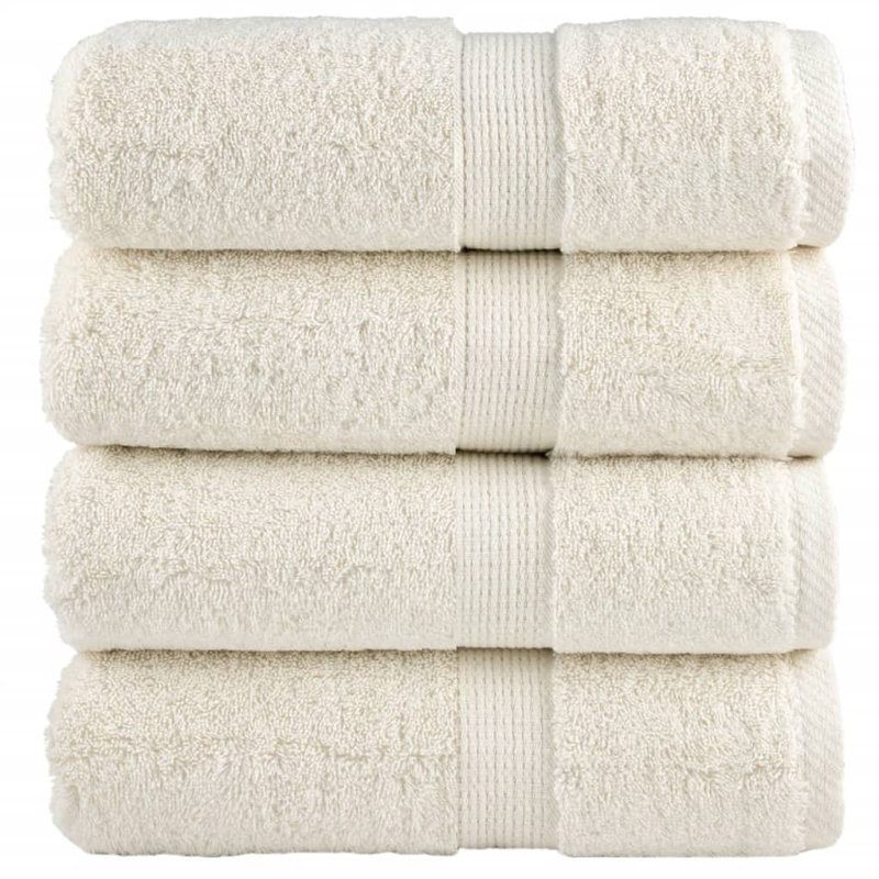 Premium Guest Towels SOLUND 4 Pcs 30X50 Cm 600 Gsm, Cream
